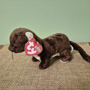 Vintage 2000 Collectable Ty Brown and Cream Plush Ferret